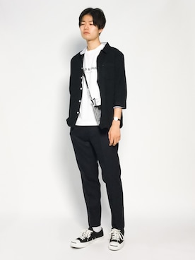 「Burner（バーナー）のアイテム」を使った、武井一輝さん（メンズ・173cm）の夏コーディネート