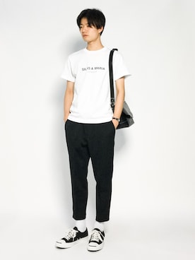 「FRED PERRY（フレッドペリー）のアイテム（パンツ）」を使った、武井一輝さん（メンズ・173cm）の夏コーディネート