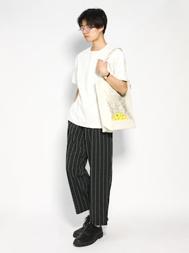 「ROOTOTE（ルートート）のアイテム」を使った、武井一輝さん（メンズ・173cm）の夏コーディネート