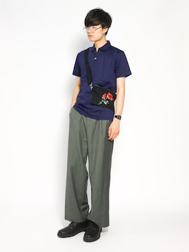 「CASPER JOHN AIVER（キャスパージョンアイバー）のアイテム（バッグ）」を使った、武井一輝さん（メンズ・173cm）の夏コーディネート