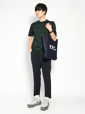 「A.P.C.（アーペーセー）のアイテム（バッグ）」を使った、武井一輝さん（メンズ・173cm）の夏コーディネート