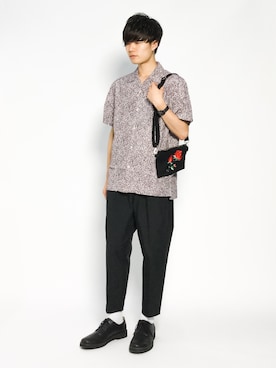 「CASPER JOHN AIVER（キャスパージョンアイバー）のアイテム（バッグ）」を使った、武井一輝さん（メンズ・173cm）の夏コーディネート