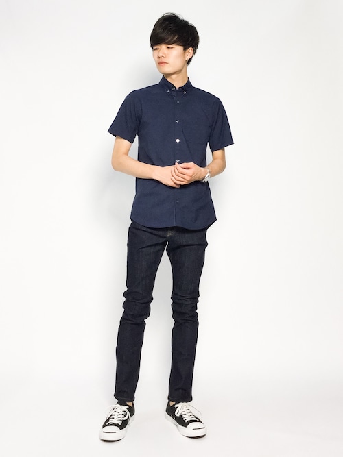 ZOZOTOWN�����P����̃V���c/�u���E�X�uCOOLMAX �I�b�N�X�{�^���_�E���V���[�g�X���[�u�V���c�iUNITED TOKYO�b���i�C�e�b�h�g�E�L���E�j�v���g�����R�[�f�B�l�[�g