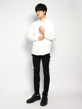 「unrelaxing（アンリラクシング）のアイテム」を使った、武井一輝さん（メンズ・173cm）の夏コーディネート