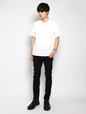 「unrelaxing（アンリラクシング）のアイテム」を使った、武井一輝さん（メンズ・173cm）の夏コーディネート