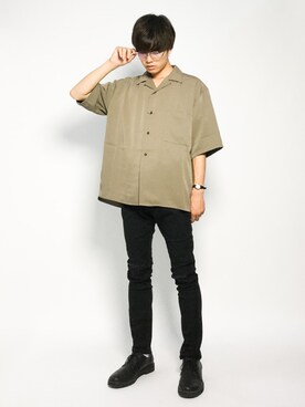 「unrelaxing（アンリラクシング）のアイテム」を使った、武井一輝さん（メンズ・173cm）の夏コーディネート