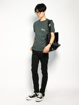 「L.H.P（エルエイチピー）のアイテム（バッグ）」を使った、武井一輝さん（メンズ・173cm）の夏コーディネート