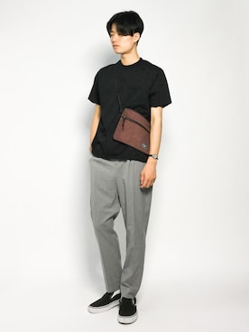 「AZUL by moussy（アズールバイマウジー）のアイテム」を使った、武井一輝さん（メンズ・173cm）の夏コーディネート