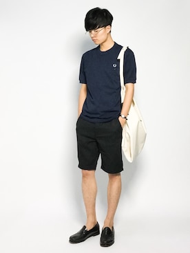 「glamb（グラム）のアイテム」を使った、武井一輝さん（メンズ・173cm）の夏コーディネート