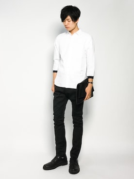 袖リブオックスフォードシャツを使ったメンズ人気ファッションコーディネート Wear