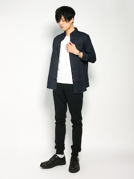 「wjk 1 mile（ダブルジェイケイワンマイル）のアイテム」を使った、武井一輝さん（メンズ・173cm）の秋コーディネート