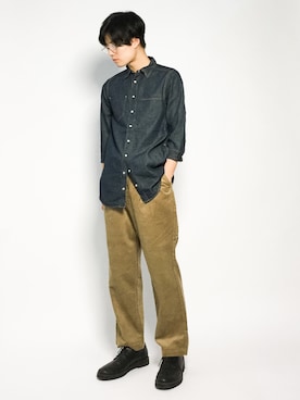 「SABLE CLUTCH（セーブルクラッチ）のアイテム」を使った、武井一輝さん（メンズ・173cm）の秋コーディネート