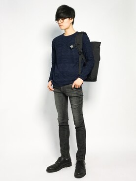 「Manhattan Portage」｜武井一輝さん（メンズ・173cm）の秋コーディネート