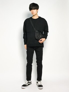「STUDIOUS（ステュディオス）のアイテム（スウェット）」を使った、武井一輝さん（メンズ・173cm）の秋コーディネート