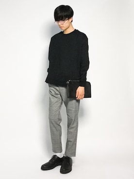 「STUDIOUS（ステュディオス）のアイテム（スウェット）」を使った、武井一輝さん（メンズ・173cm）の秋コーディネート