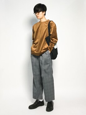 「UNDEFEATED (アンディフィーテッド)のアイテム」を使った、武井一輝さん(メンズ・173cm)の秋コーディネート