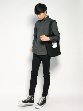 「UNDEFEATED (アンディフィーテッド)のアイテム」を使った、武井一輝さん(メンズ・173cm)の秋コーディネート