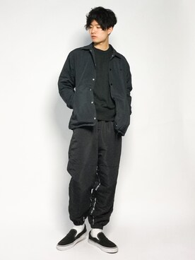 「NEONSIGN（ネオンサイン）のアイテム（その他パンツ）」を使った、武井一輝さん（メンズ・173cm）の秋コーディネート