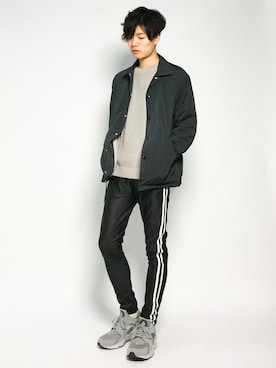 「Champion（チャンピオン）のアイテム（ブルゾン）」を使った、武井一輝さん（メンズ・173cm）の秋コーディネート