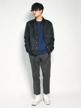 「WEGO（ウィゴー）のアイテム（ナイロンジャケット）」を使った、武井一輝さん（メンズ・173cm）の秋コーディネート