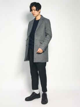 「INASTUDIOS（イーナストゥディオス）のアイテム」を使った、武井一輝さん（メンズ・173cm）の秋コーディネート