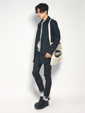 「FREAK'S STORE（フリークスストア）のアイテム（バッグ）」を使った、武井一輝さん（メンズ・173cm）の秋コーディネート