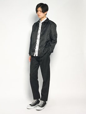 「WEGO（ウィゴー）のアイテム（ナイロンジャケット）」を使った、武井一輝さん（メンズ・173cm）の秋コーディネート
