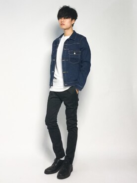 「ジャックパーセル」｜「アイテム（デニムジャケット）」を使った、武井一輝さん（メンズ・173cm）の秋コーディネート