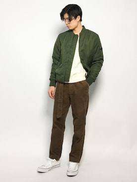 「SPADE（スペード）のアイテム（ジャケット/アウター）」を使った、武井一輝さん（メンズ・173cm）の秋コーディネート