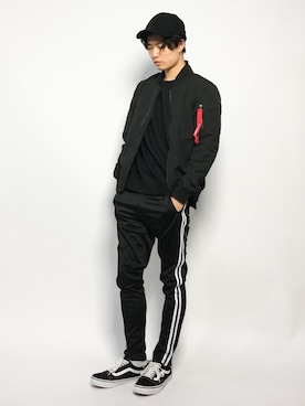 「REPIDO（リピード）のアイテム」を使った、武井一輝さん（メンズ・173cm）の秋コーディネート
