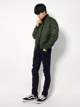 「SPADE（スペード）のアイテム（ジャケット/アウター）」を使った、武井一輝さん（メンズ・173cm）の秋コーディネート
