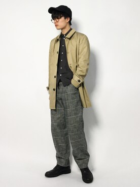「SPADE（スペード）のアイテム（ジャケット/アウター）」を使った、武井一輝さん（メンズ・173cm）の秋コーディネート