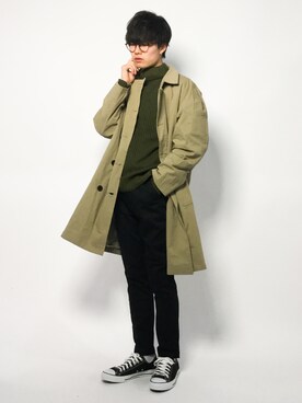 「CASPER JOHN AIVER（キャスパージョンアイバー）のアイテム」を使った、武井一輝さん（メンズ・173cm）の秋コーディネート