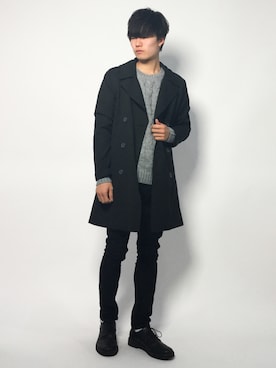 「improves（インプローブス）のアイテム（チノパンツ）」を使った、武井一輝さん（メンズ・173cm）の秋コーディネート