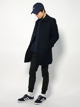 「FREAK'S STORE（フリークスストア）のアイテム（帽子）」を使った、武井一輝さん（メンズ・173cm）の秋コーディネート