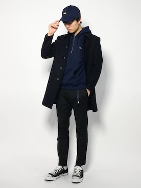 「FREAK'S STORE（フリークスストア）のアイテム（帽子）」を使った、武井一輝さん（メンズ・173cm）の秋コーディネート