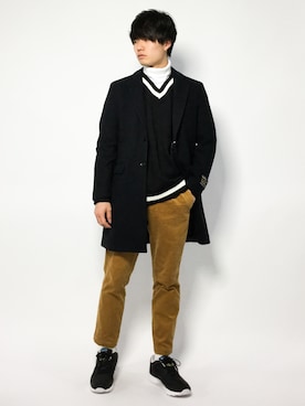 「CASPER JOHN AIVER（キャスパージョンアイバー）のアイテム」を使った、武井一輝さん（メンズ・173cm）の秋コーディネート