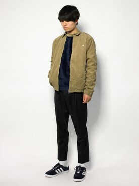 「Carhartt(カーハート)のアイテム(ブルゾン)」を使った、武井一輝さん(メンズ・173cm)の秋コーディネート