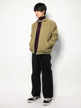 「Carhartt(カーハート)のアイテム(ブルゾン)」を使った、武井一輝さん(メンズ・173cm)の秋コーディネート