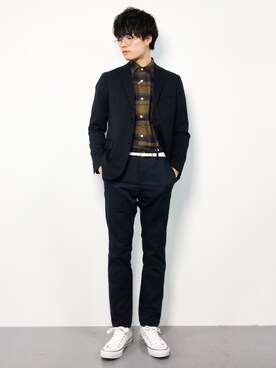 武井一輝さん（メンズ・173cm）の冬コーディネート