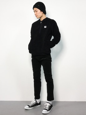 「HELLY HANSEN(ヘリーハンセン)のアイテム」を使った、武井一輝さん(メンズ・173cm)の冬コーディネート