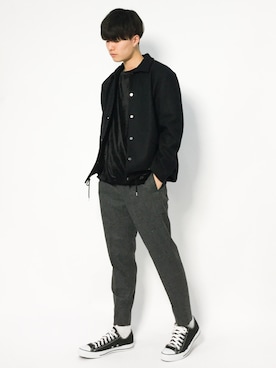 「STUDIOUS（ステュディオス）のアイテム（ブルゾン）」を使った、武井一輝さん（メンズ・173cm）の冬コーディネート