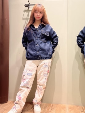 「HYSTERIC GLAMOUR（ヒステリックグラマー）のHYSTERIC HEAVY トラッカージャケット（デニムジャケット）」を使った、hzktoさん（レディース・161cm）の秋コーディネート