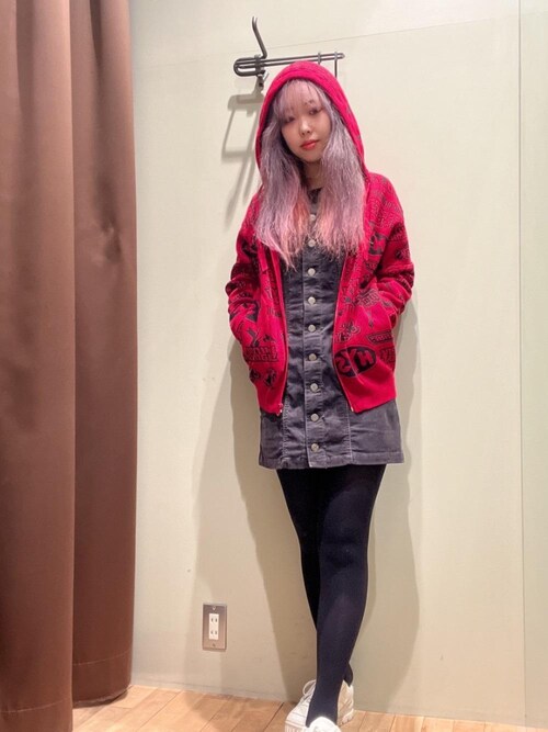 HYSTERIC RAINBOWワッペン コーデュロイミニワンピース HYSTERIC RAINBOWワッペン コーデュロイミニワンピース