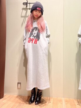 「らふこーで」｜「アイテム（ワンピース/ドレス）」を使った、hzktoさん（レディース・161cm）の冬コーディネート