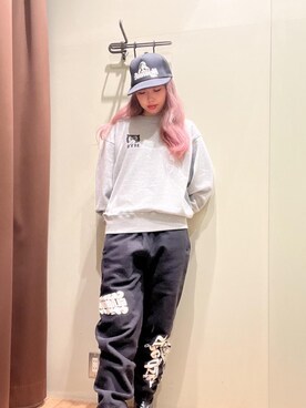 「らふこーで」｜「アイテム（スウェットパンツ）」を使った、hzktoさん（レディース・161cm）の冬コーディネート
