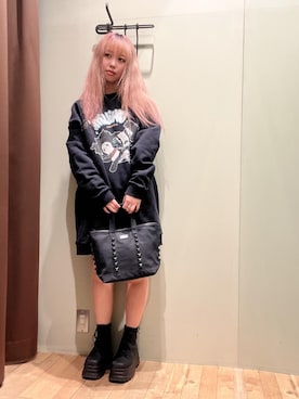 HYSTERIC GLAMOUR ブラックロングコートワンピース24時間値下げ HYSTERIC GLAMOUR（ヒステリックグラマー）の「HYSTERIC DOLL