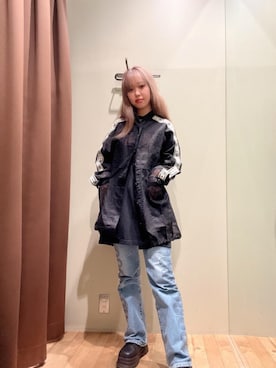 「らふこーで」｜「アイテム（ブルゾン）」を使った、hzktoさん（レディース・161cm）の冬コーディネート