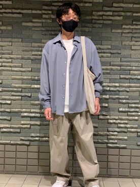 「EDDEN ELLEN（エデンエレン）のアイテム（シャツ/ブラウス）」を使った、Takuさん（メンズ・159cm）の春コーディネート