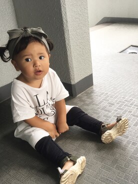 「FITH（フィス）のアイテム（ワンピース/ドレス）」を使った、305さん（キッズ・80cm）の秋コーディネート